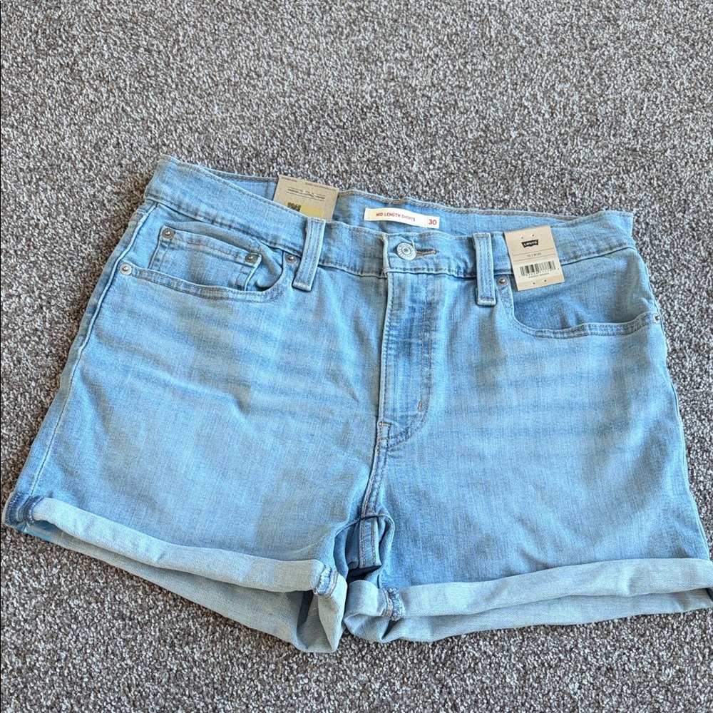 Levi's Sky Blue Jean Shorts